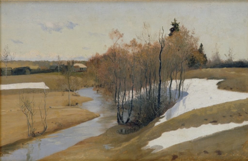 Detail of River Kordonka by Andrei Petrovich Ryabushkin
