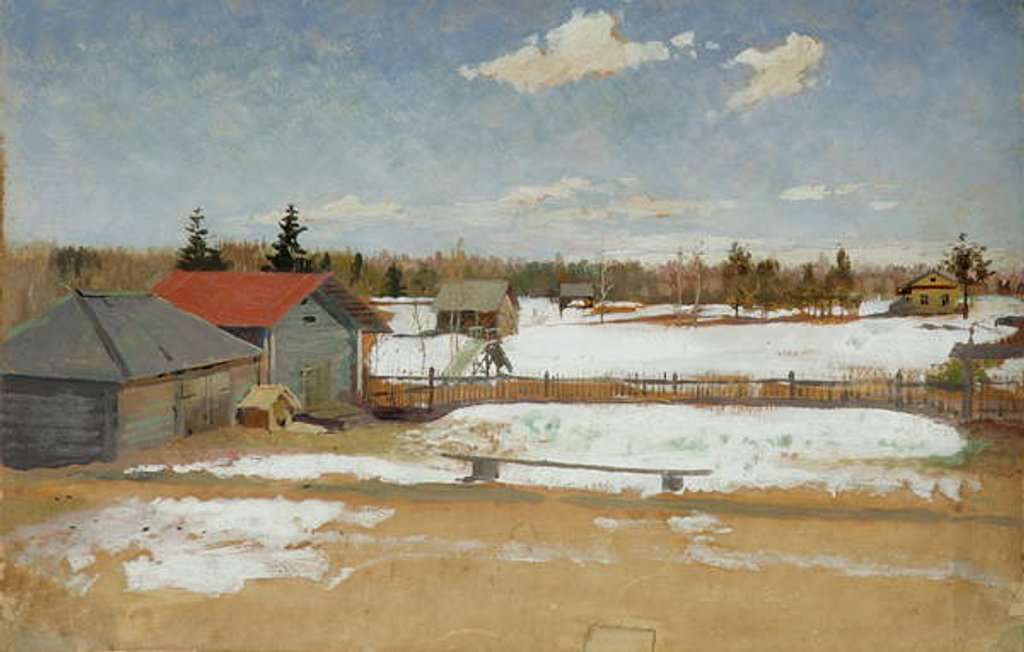 Detail of Tumenev's Estate, c.1890-95 by Andrei Petrovich Ryabushkin