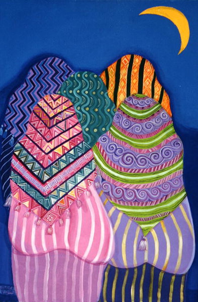 Detail of Bottoms in the Moonlight, 1990 by Laila Shawa