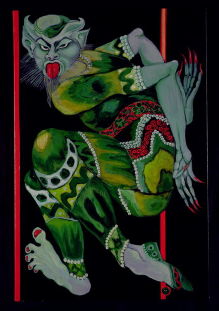 Detail of The Devil, after Bakst, 1992 by Laila Shawa