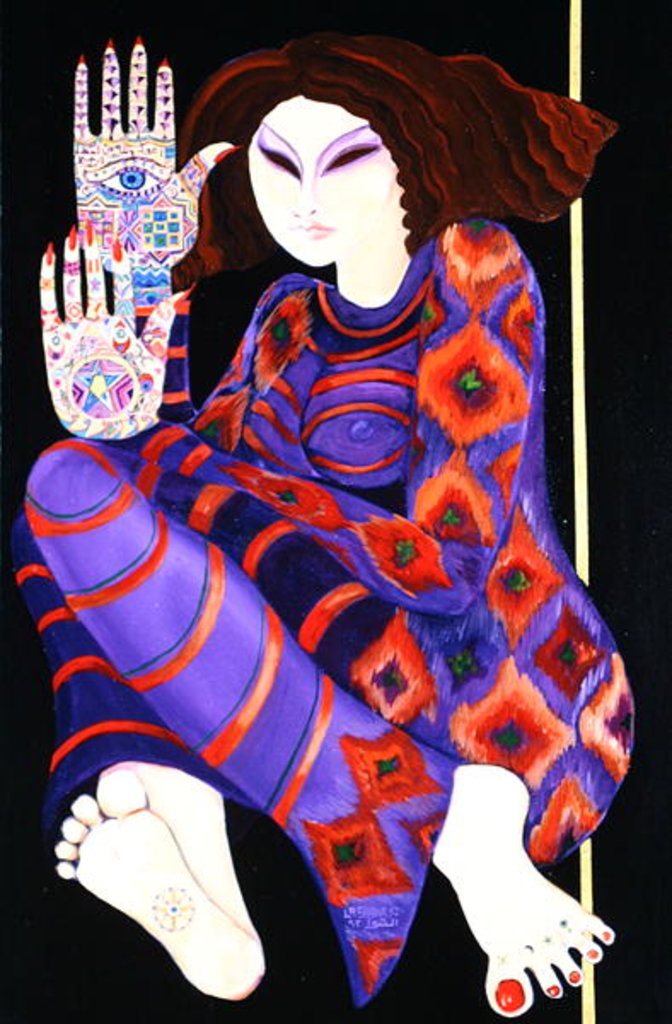 Detail of Zeinab Chasing the Devil, 1992 by Laila Shawa