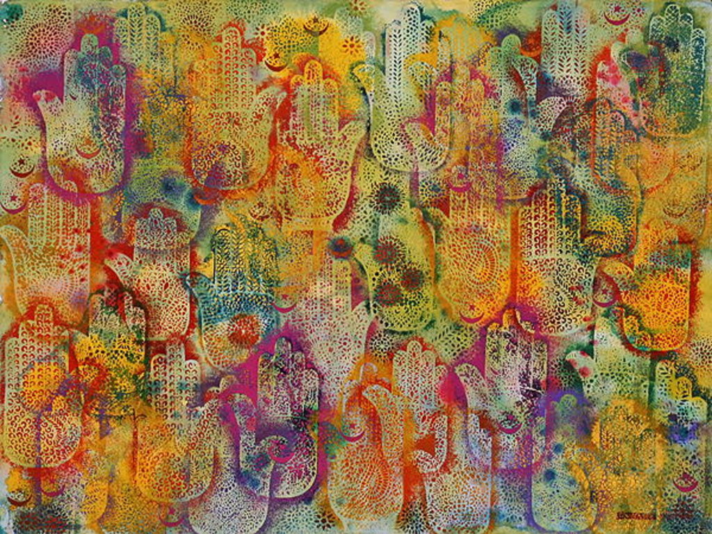 Detail of Hands of Fatima, 1999 by Laila Shawa