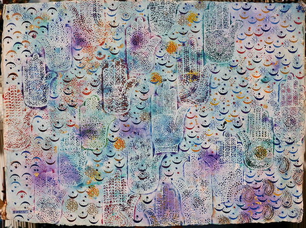 Detail of Hands of Fatima, 1999 by Laila Shawa