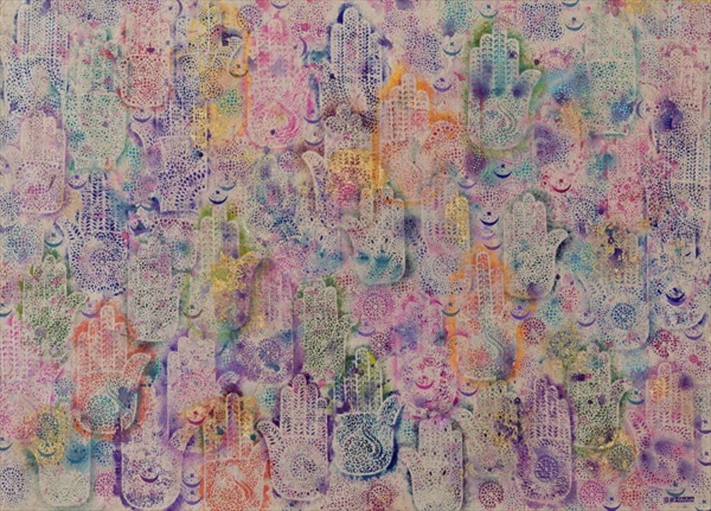 Detail of Hands of Fatima, 1999 by Laila Shawa