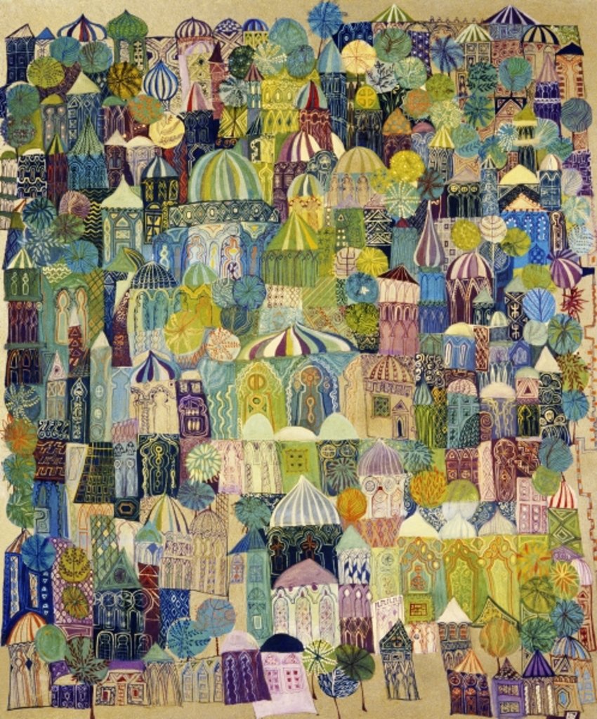 Detail of Jerusalem, 1970 by Laila Shawa