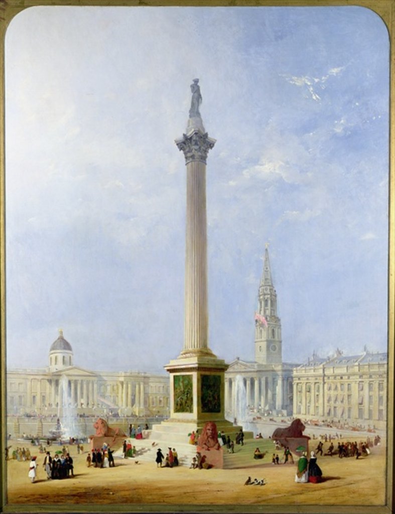 Detail of Projected View of Trafalgar Square, 1844 by George Henry Andrews
