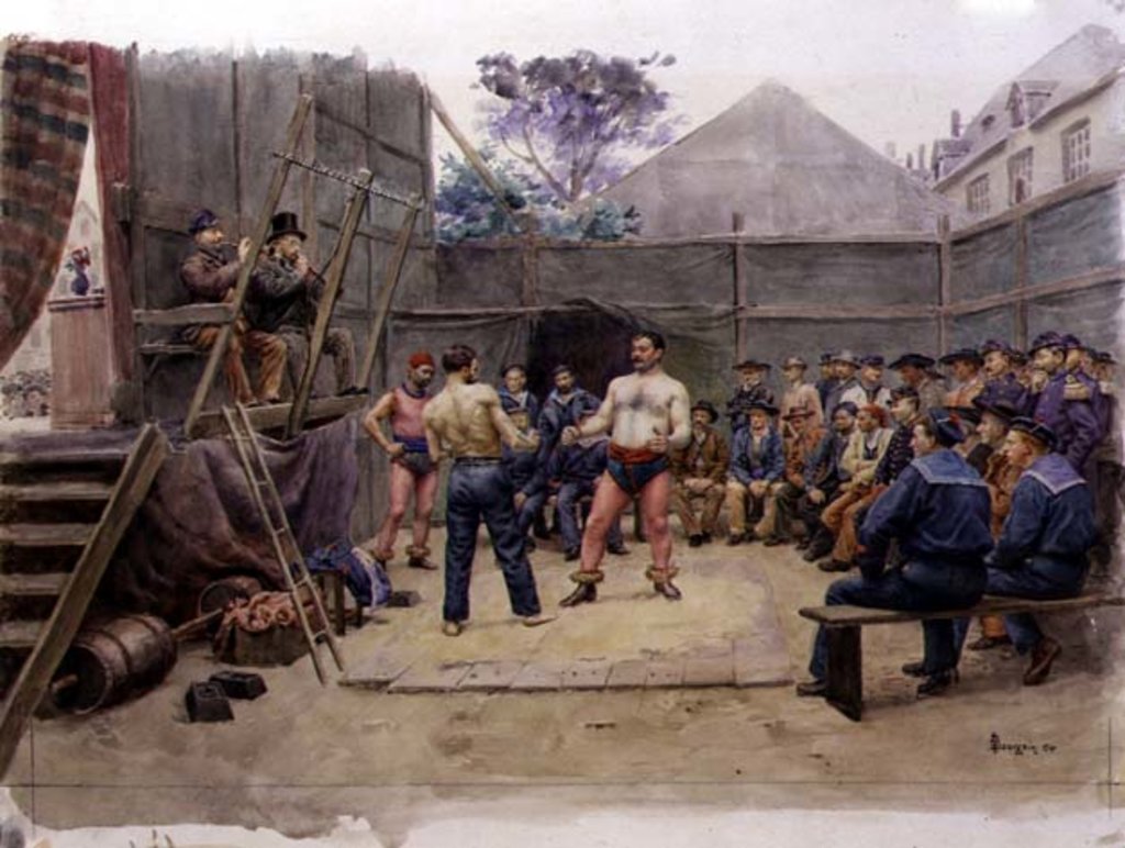 Detail of The Fairground by Gustave Bourgain