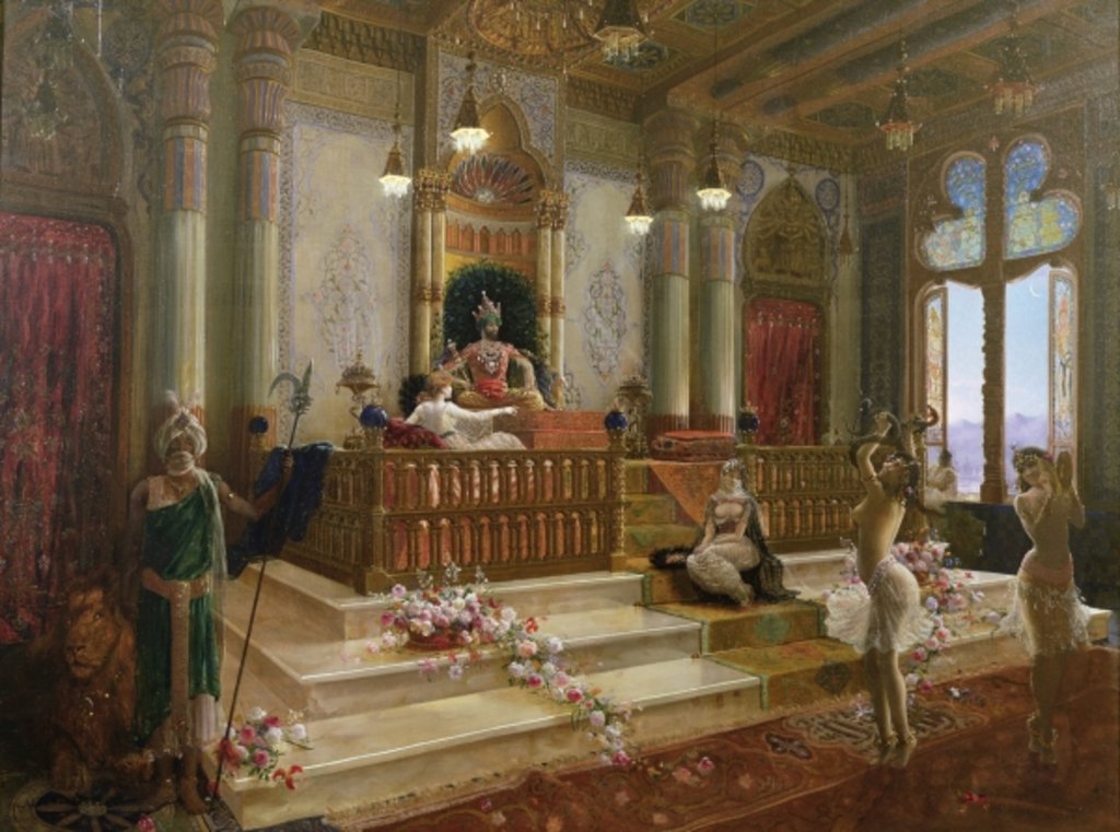 Detail of The Maharajah's Favourite, c.1870 by Charles Albert Pesnelle