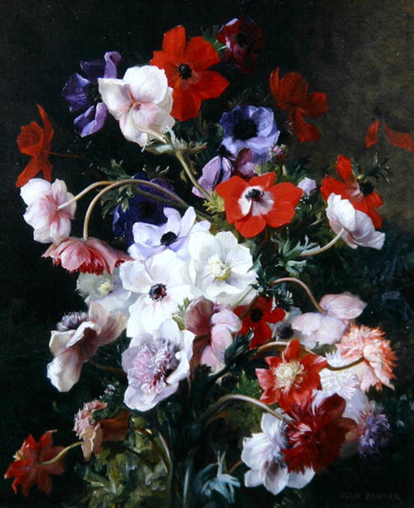 Detail of Still Life of Flowers by Jean Benner