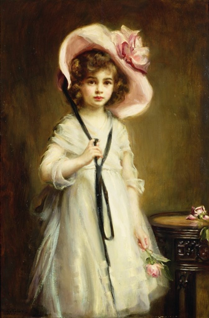 Detail of Portrait of Nancy Tooth, 1905 by Mary Lemon Waller