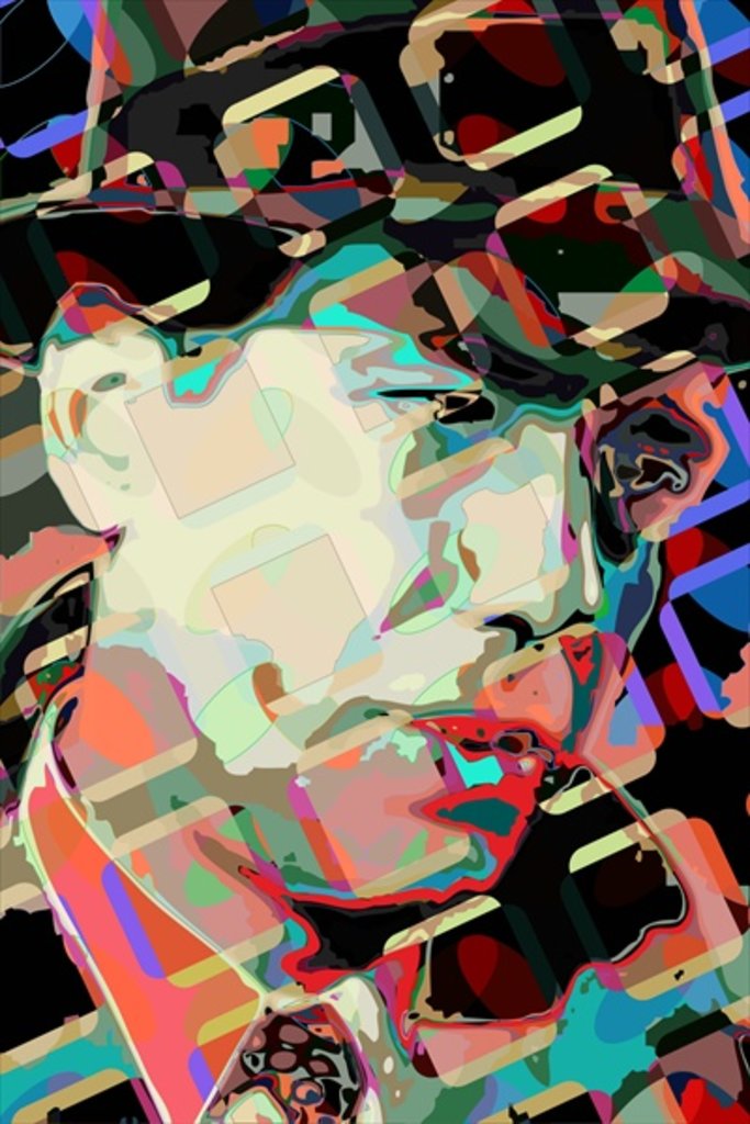 Detail of Humphrey Bogart by Scott J. Davis
