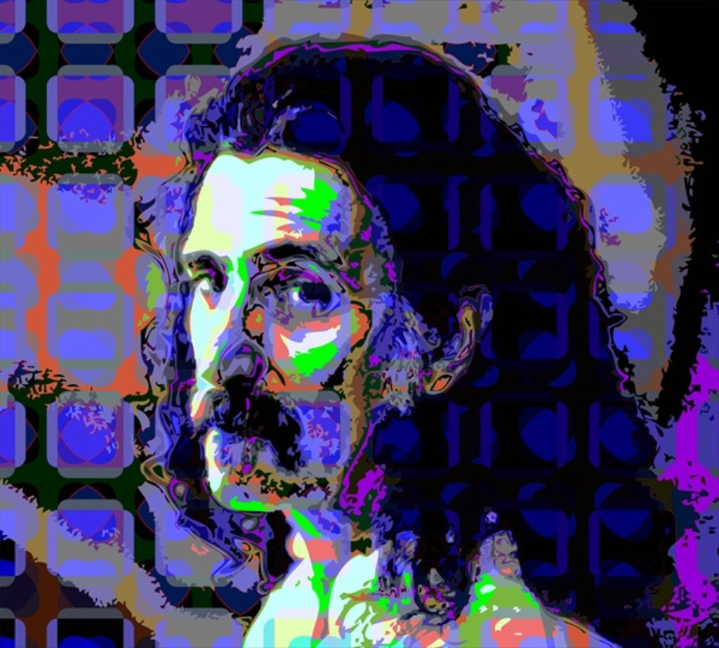 Detail of Frank Zappa by Scott J. Davis