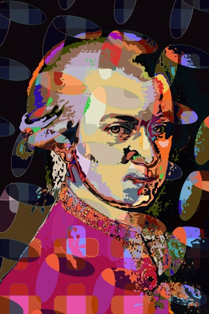 Detail of Wolfgang Amadeus Mozart by Scott J. Davis