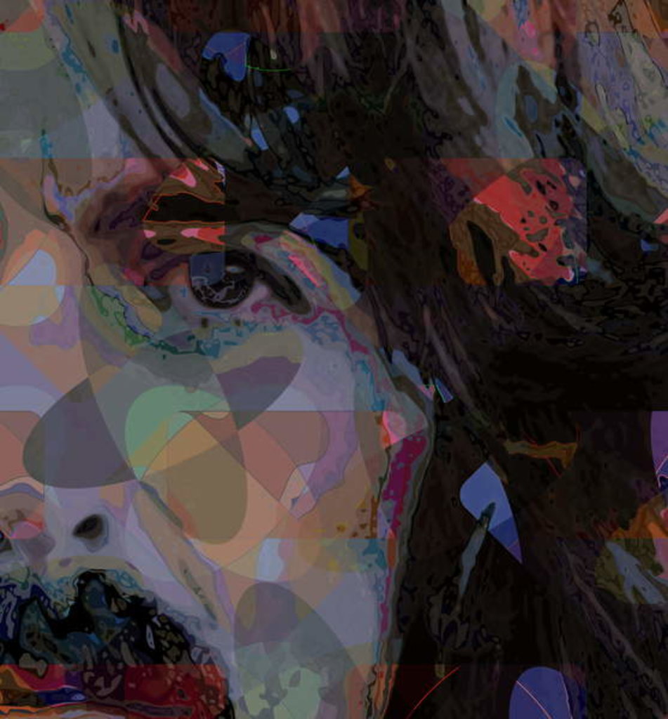 Detail of George Harrison eye, 2013 by Scott J. Davis