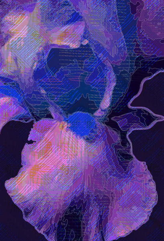 Detail of Blue Iris, 2013 by Scott J. Davis