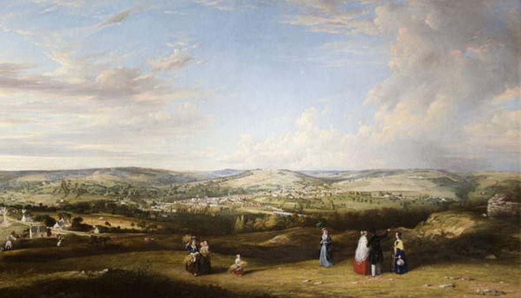 Detail of Stroud from near Rodborough Fort, Gloucestershire by Alfred Newland Smith