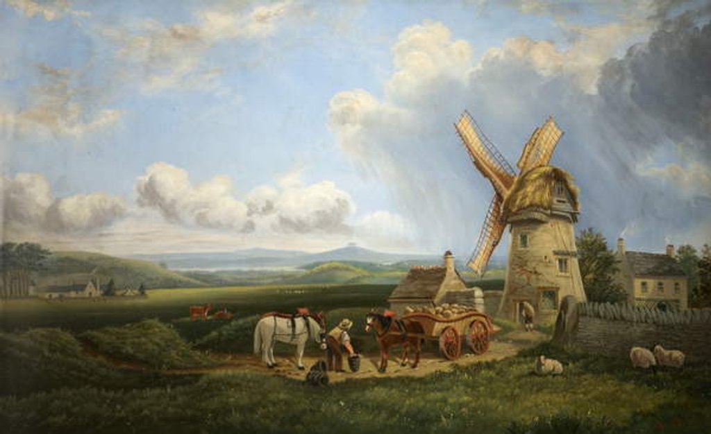 Detail of Kearsey's Windmill, Minchinhampton Common, Gloucestershire by Augustus Turner