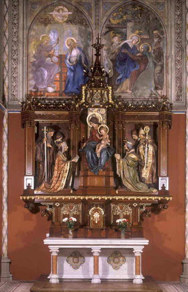 Detail of Side-altar of Our Lady with statues of Bohemian Patron Saints, 1922 by Štěpán Zálešák