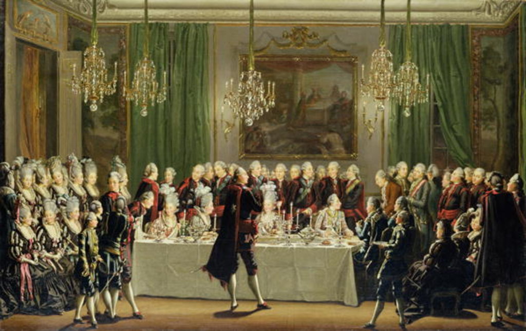 Detail of New Year's Eve at Stockholm Palace, 1779 by Pehr Hillestrom