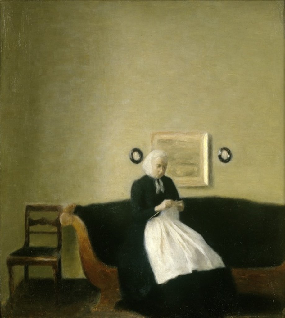 Detail of Interior with the Artist's Mother, 1889 by Vilhelm Hammershoi