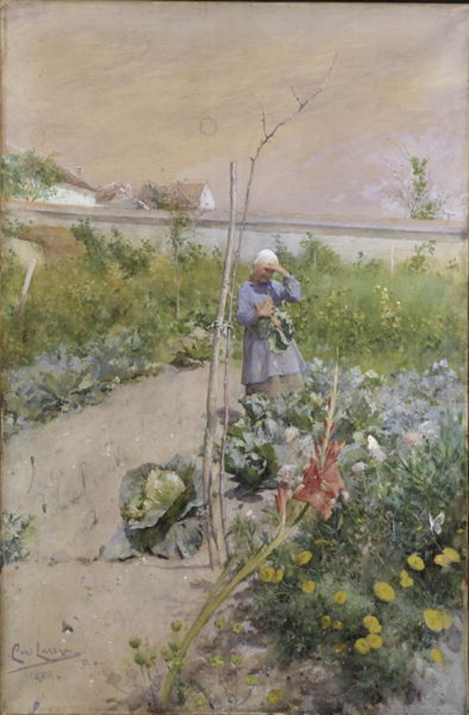 Detail of In the Kitchen Garden, 1883 by Carl Larsson
