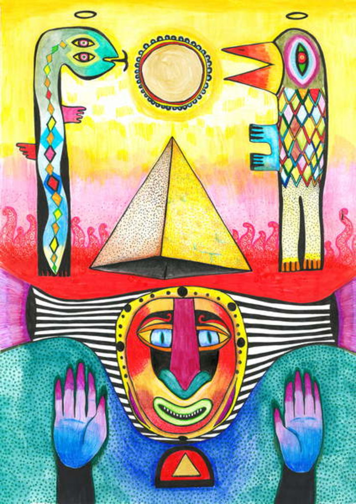 Detail of Sun Rituals by Zanara/ Sabina Nedelcheva-Williams