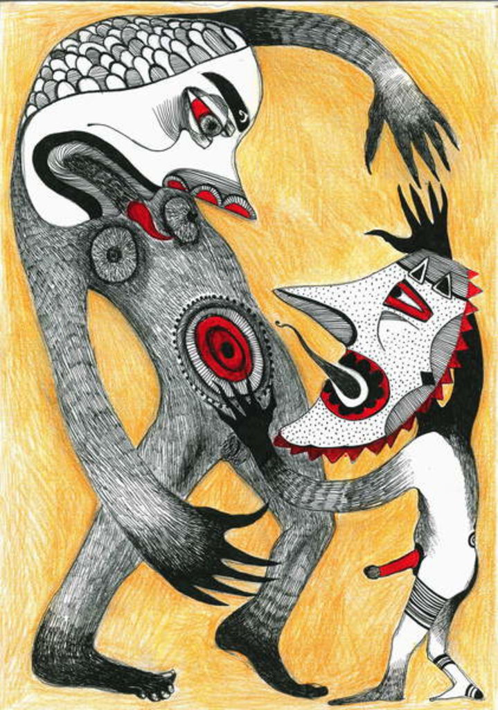 Detail of Fight, 2012 by Zanara/ Sabina Nedelcheva-Williams