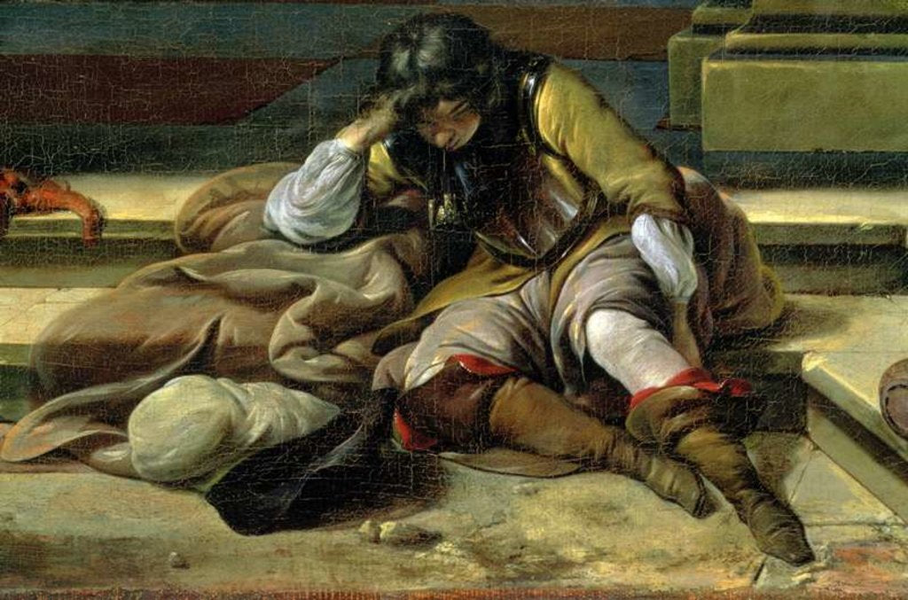 Detail of Italian Port Scene by Jan Baptist Weenix