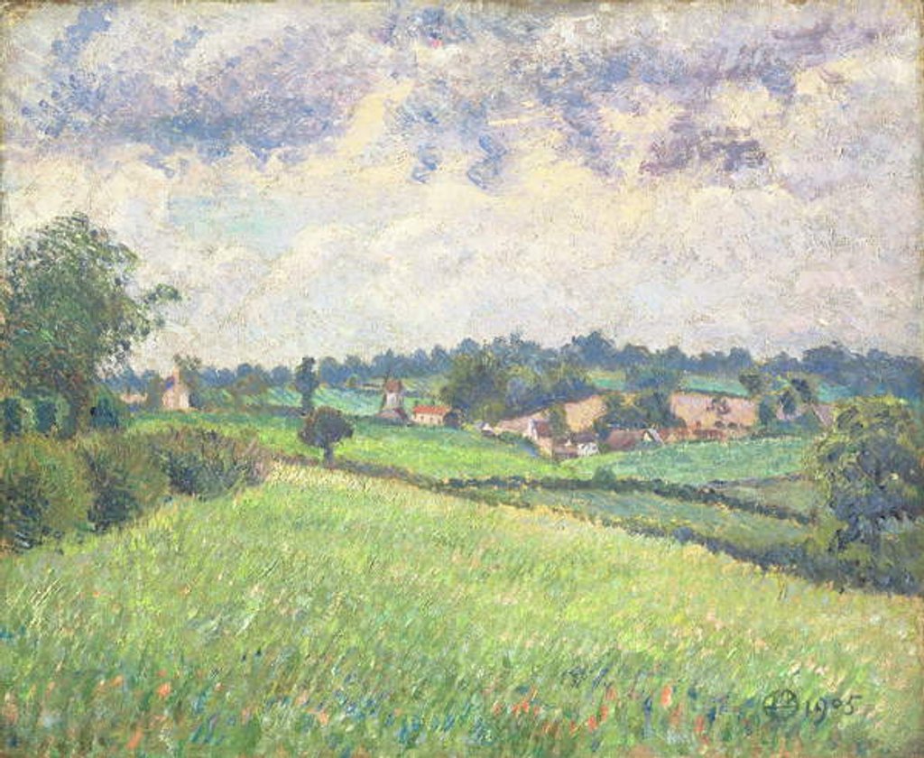 Detail of Grey Weather, Finchingfield, 1905 by Lucien Pissarro