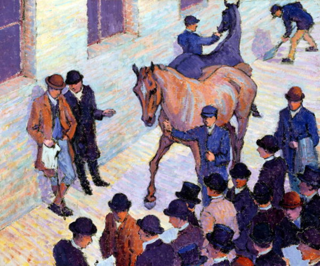 Detail of A Sale at Tattersalls, 1911 by Robert Polhill Bevan