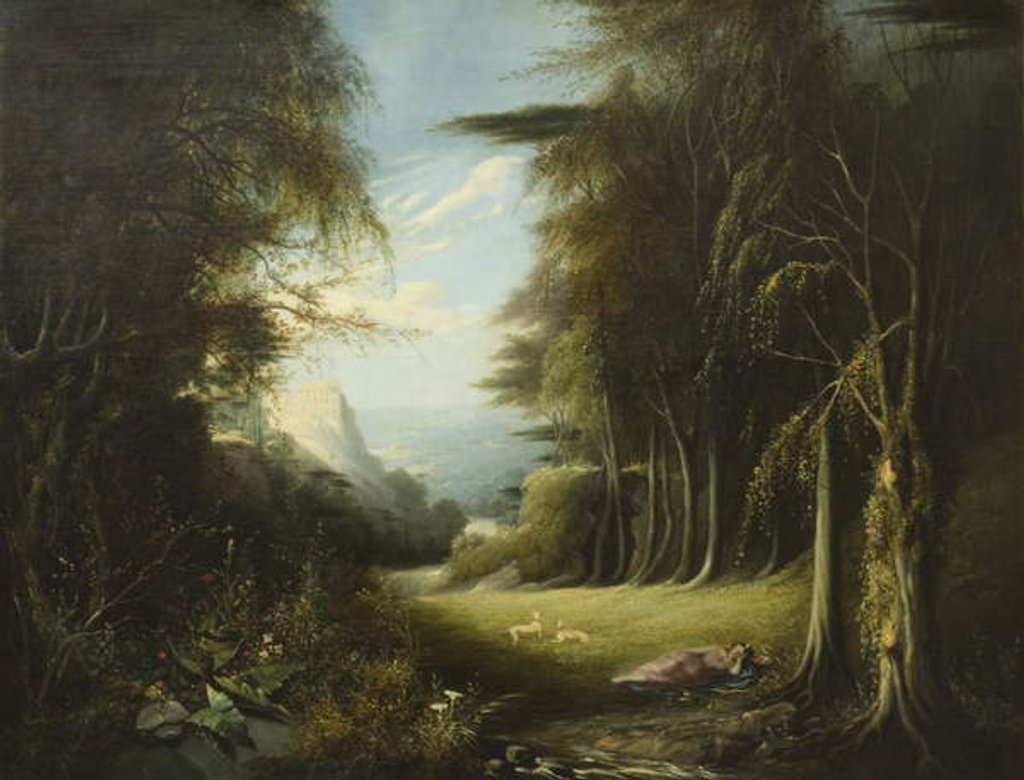 Detail of Diana asleep in a Woodland Glade by English School