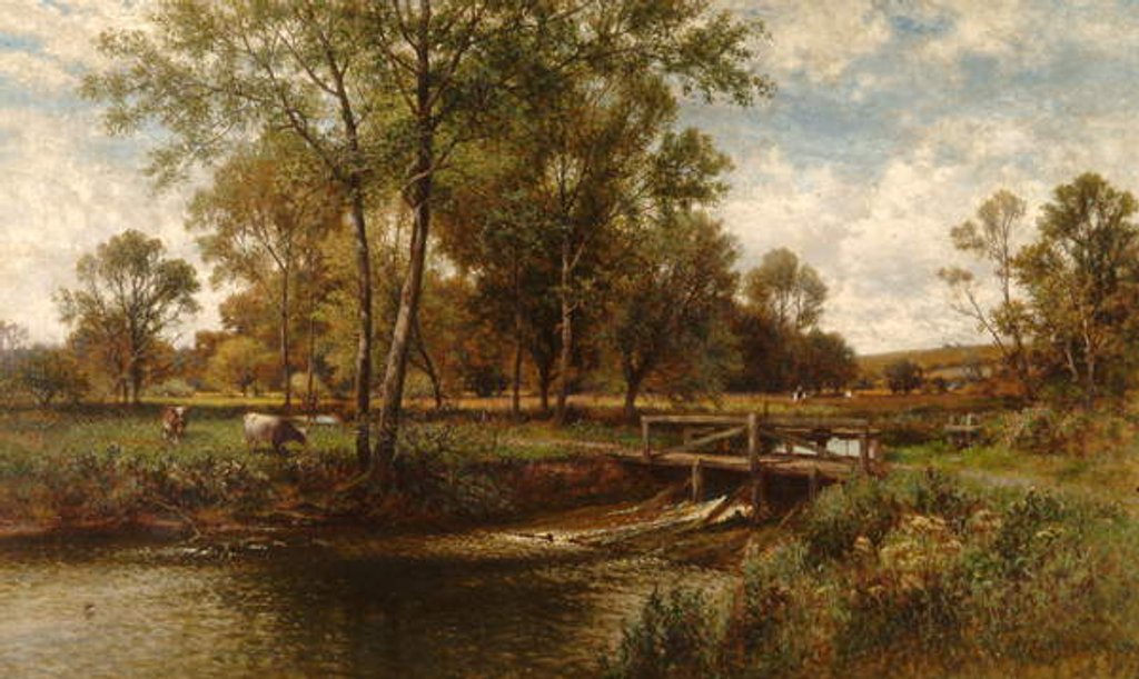 Detail of In the Meadows, Youngsbury, 1900 by Alfred Augustus Glendening