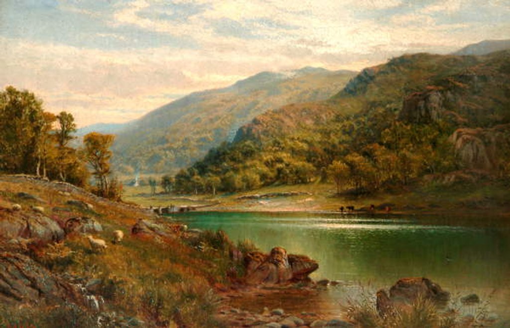 Detail of Llyn Mymbyr, Capel Curig, 1882 by Alfred Augustus Glendening