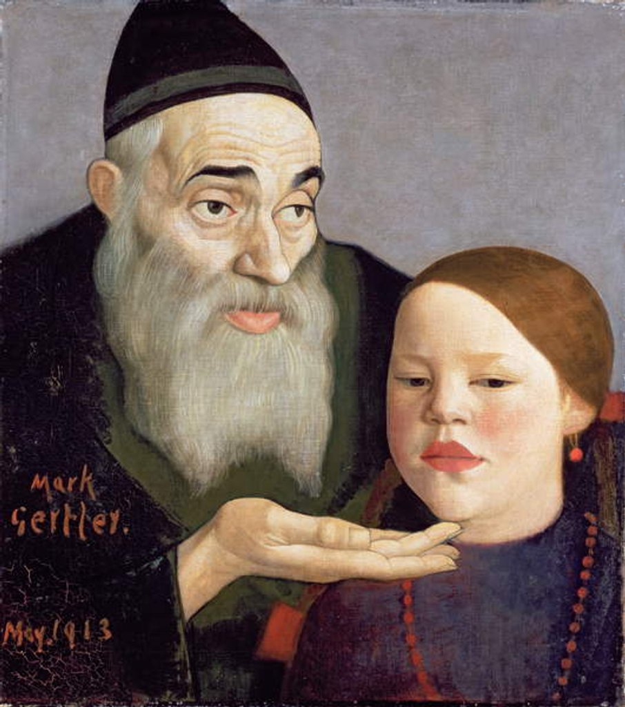 Detail of The Rabbi and his Grandchild, 1913 by Mark Gertler