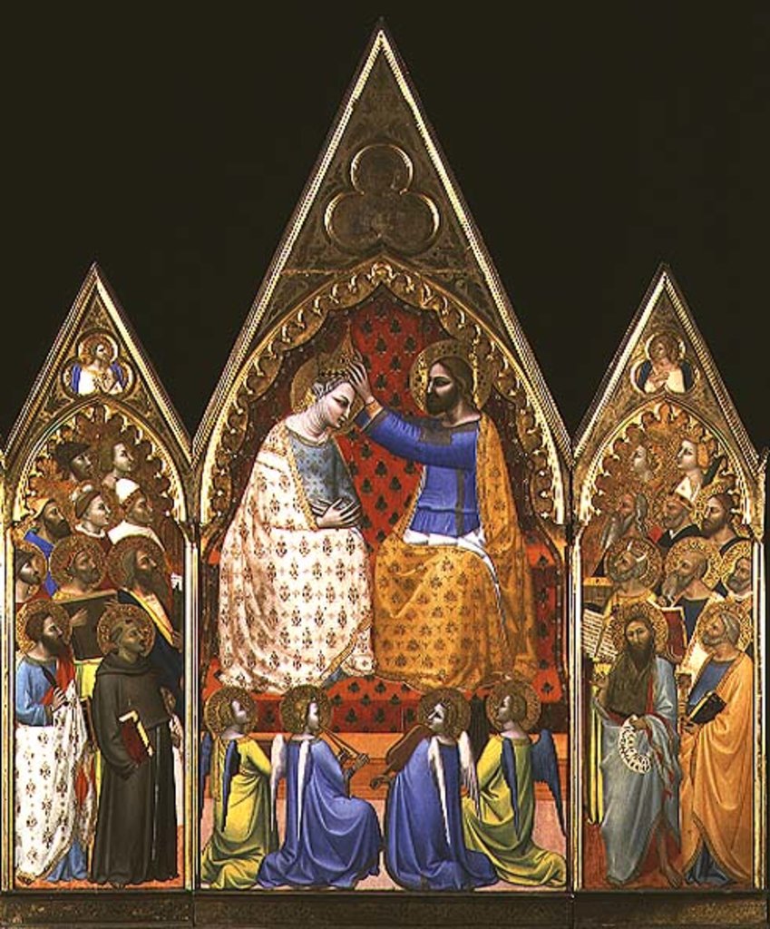 Detail of Coronation of the Virgin by Allegretto Nuzi