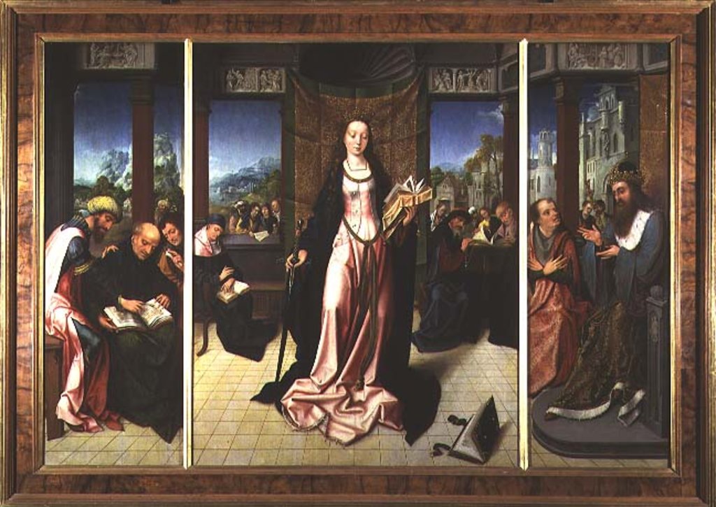 Detail of St. Catherine and the Philosophers by Goossen van der Weyden