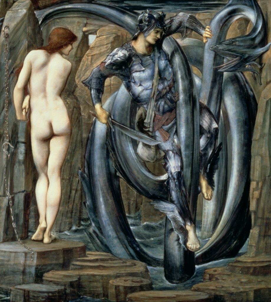 Detail of The Doom Fulfilled c.1882 by Edward Coley Burne-Jones