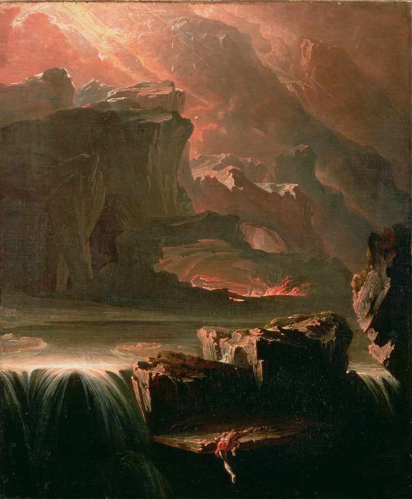 Detail of Sadak in search of the waters of oblivion, 1812 by John Martin