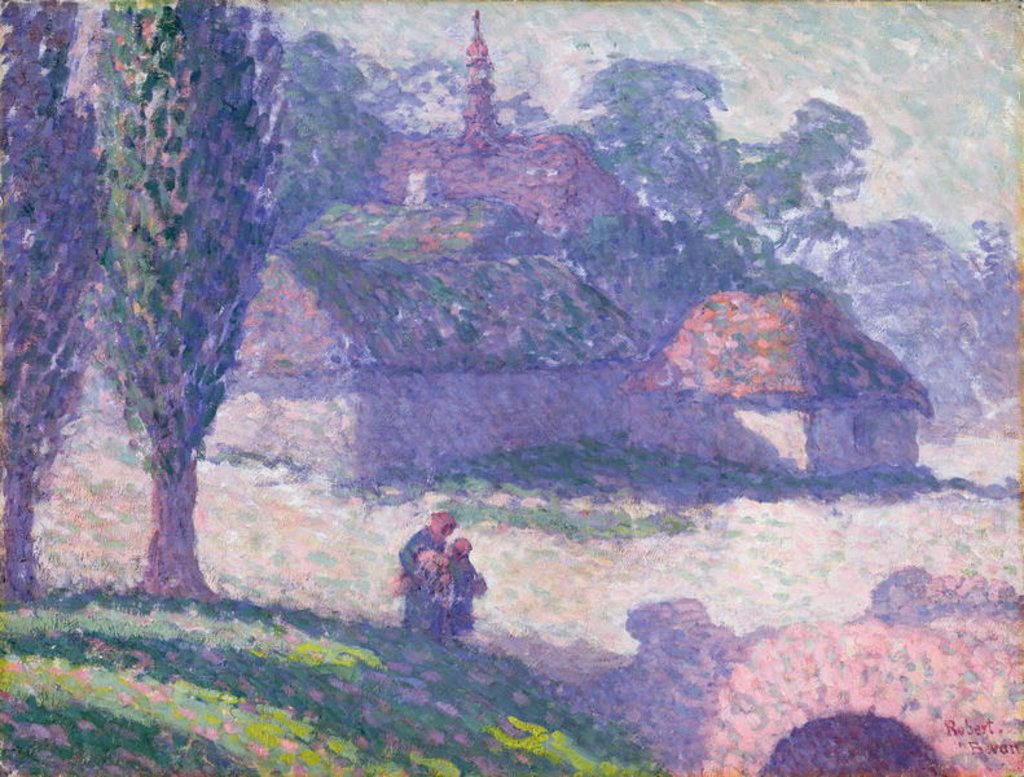 Detail of Mydlow Village, Poland, 1907 by Robert Polhill Bevan