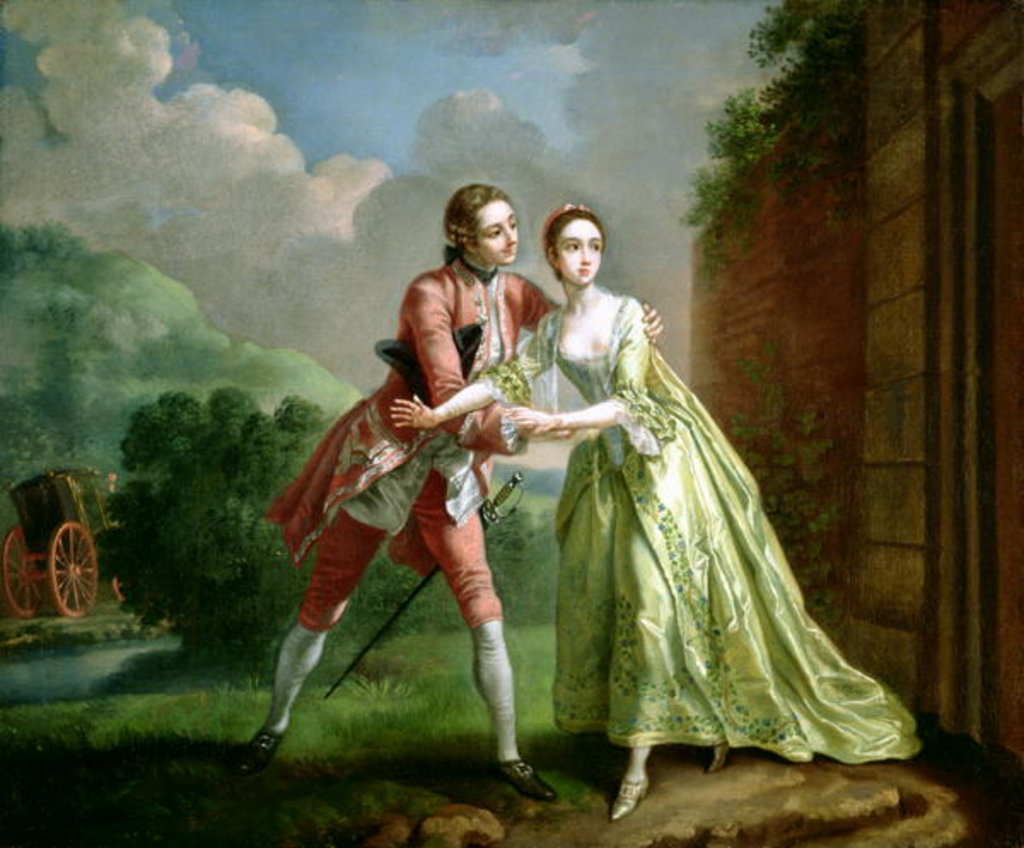 Detail of Robert Lovelace preparing to abduct Clarissa Harlowe by Francis Hayman