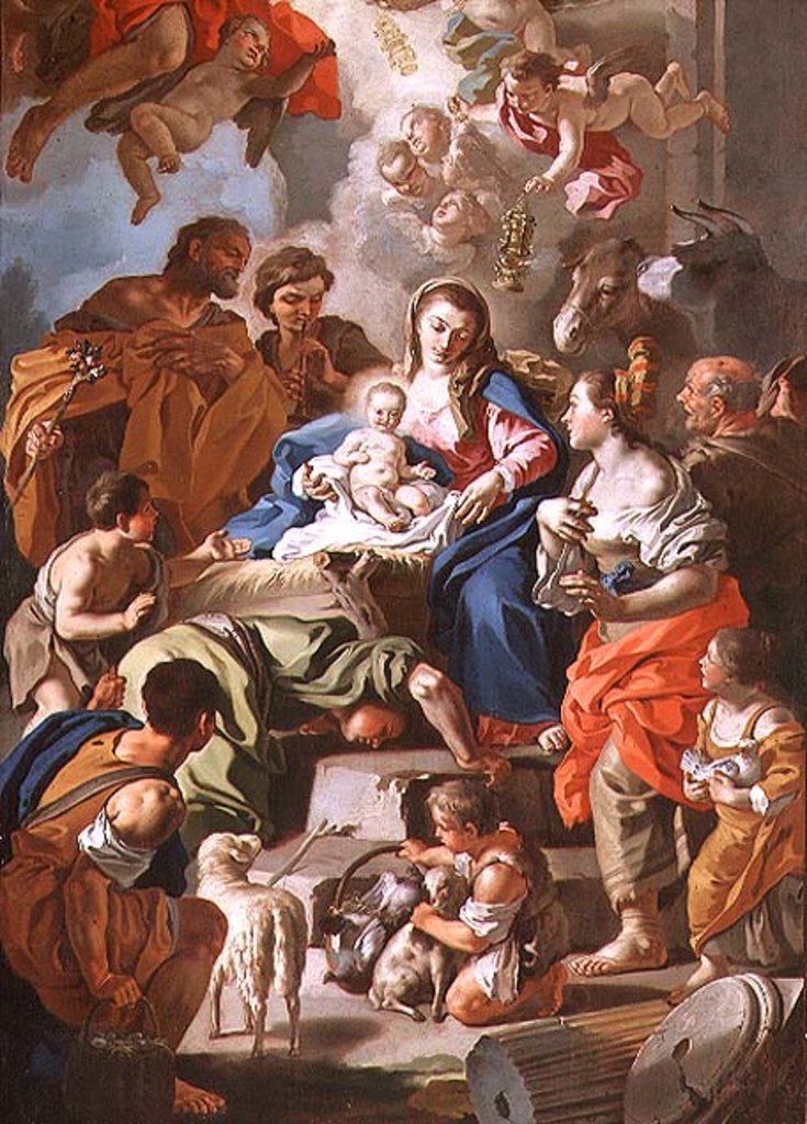 Detail of The Adoration of the Shepherds by Francesco de Mura