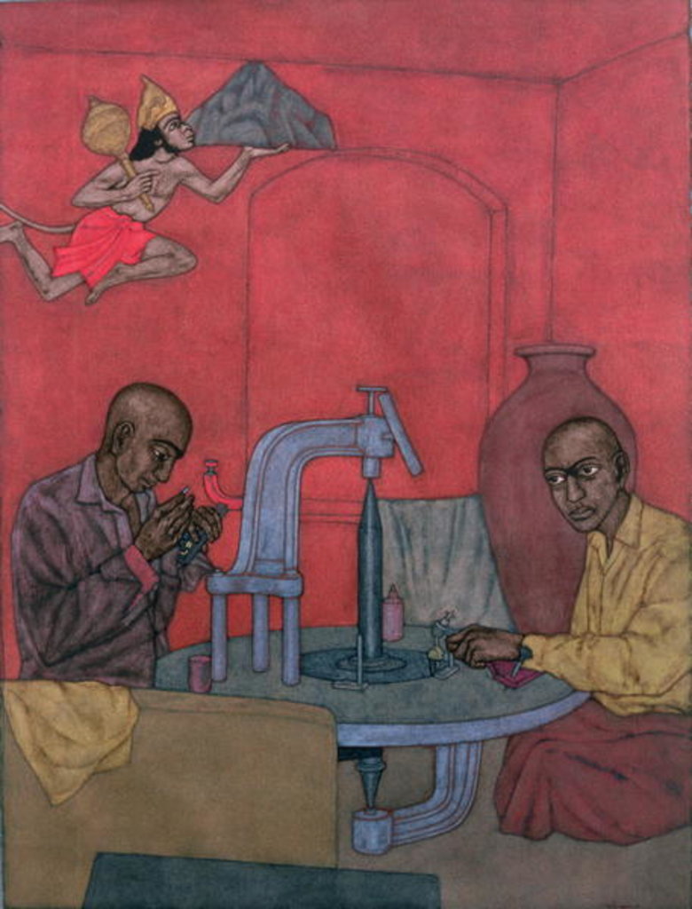 Detail of Hanuman - Diamond Polishers, 1996 by Shanti Panchal