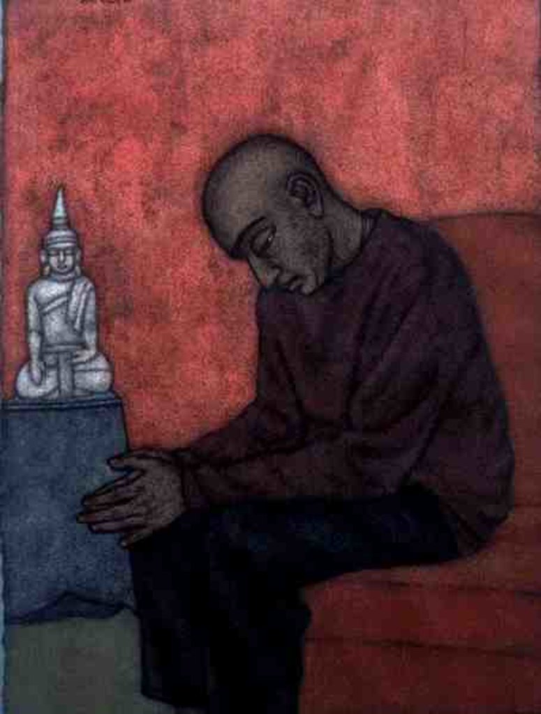 Detail of Contemplation 1998 by Shanti Panchal