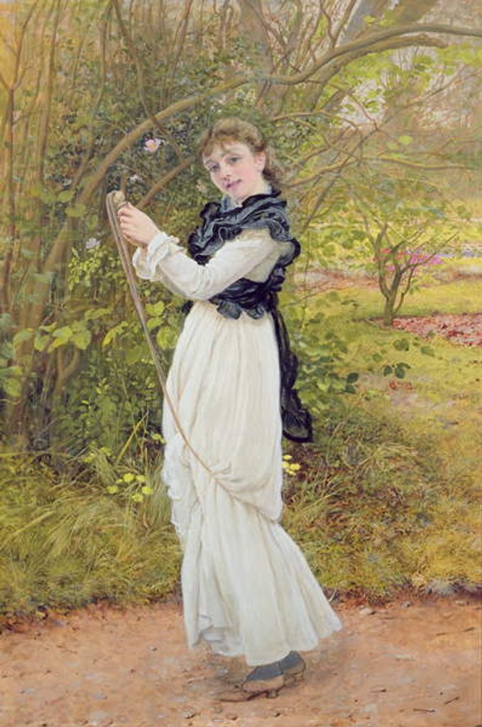 Detail of Skipping, portrait of the artist's daughter, Barbara, 1877 by Edward Killingworth Johnson