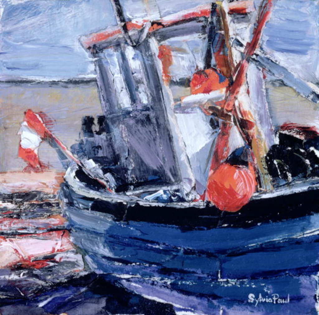 Detail of Boat with Red Buoy by Sylvia Paul