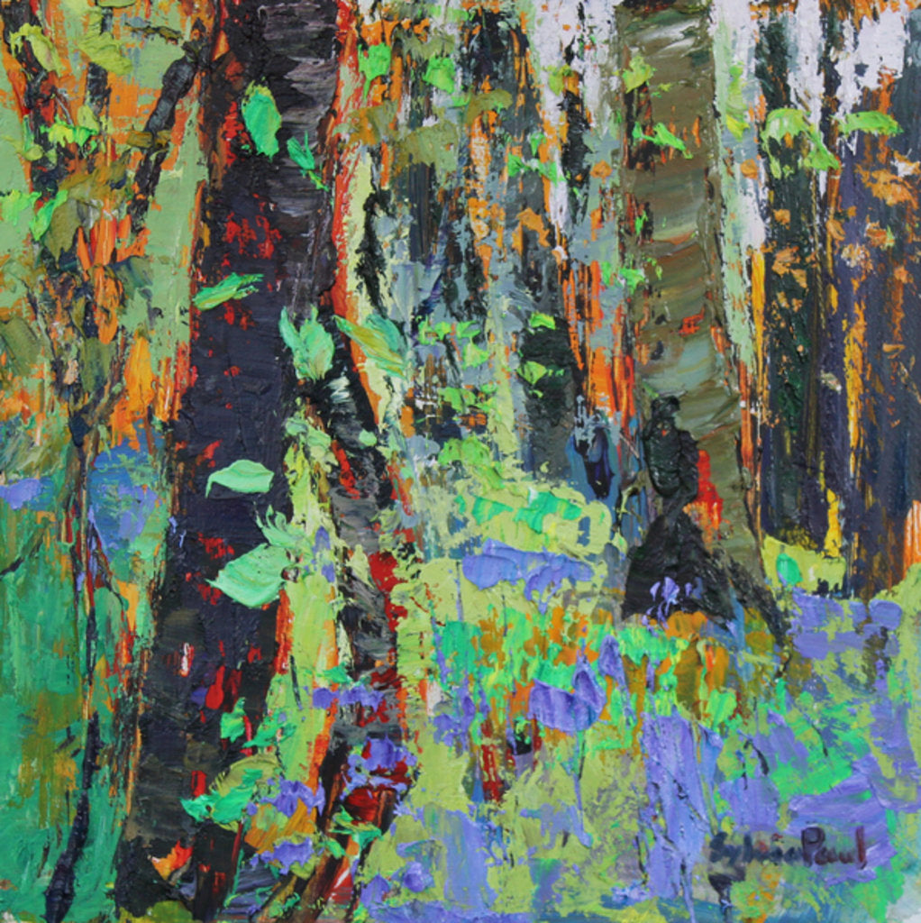 Detail of A Glimpse of Spring, 2017 by Sylvia Paul