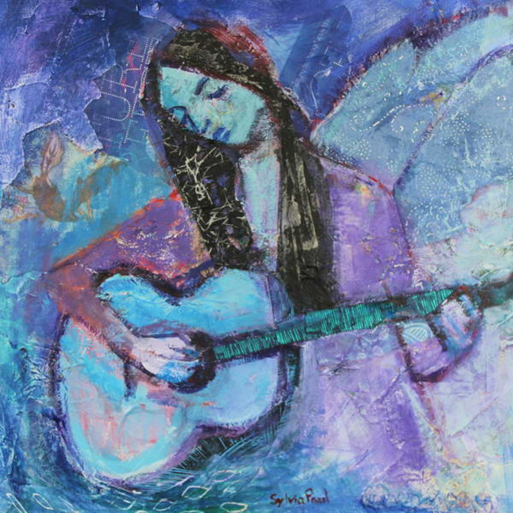 Detail of Blue Angel, 2017 by Sylvia Paul