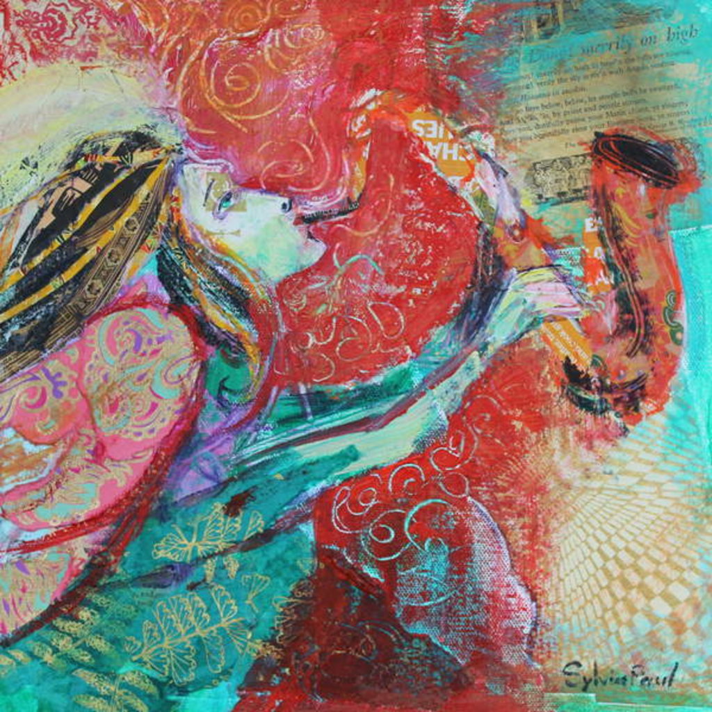 Detail of Jazz Angel, 2017 by Sylvia Paul