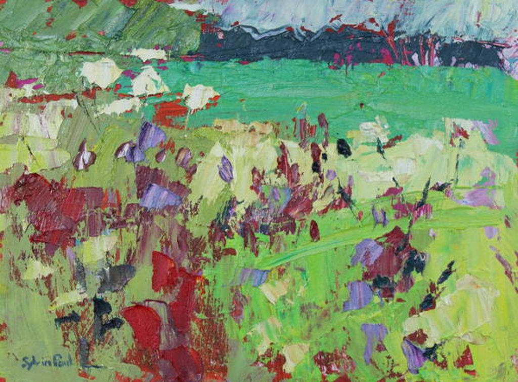 Detail of Green Field, 2018 by Sylvia Paul
