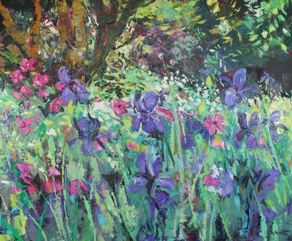Detail of Iris Garden, 2018 by Sylvia Paul